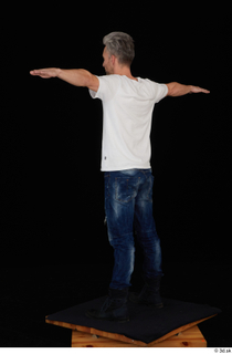  Lutro blue jeans casual dressed standing t poses white t shirt whole body 0005.jpg
